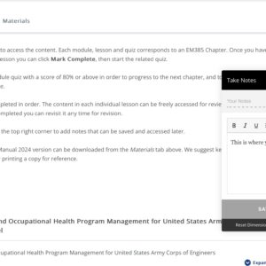 24-Hour EM 385 Training Course Home